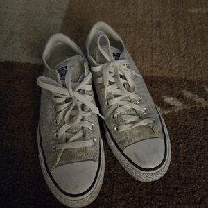 Converse Gray Canvas Sneakers Size 8